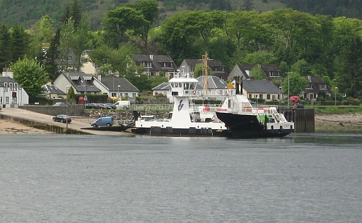 The small Corran Ferry across Loch Linnhe
